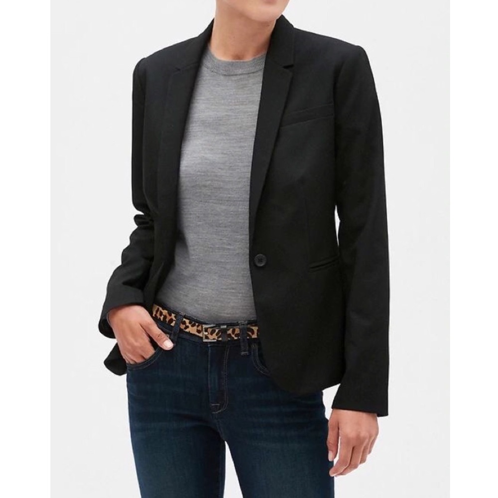 Banana Republic Black Fitted Blazer